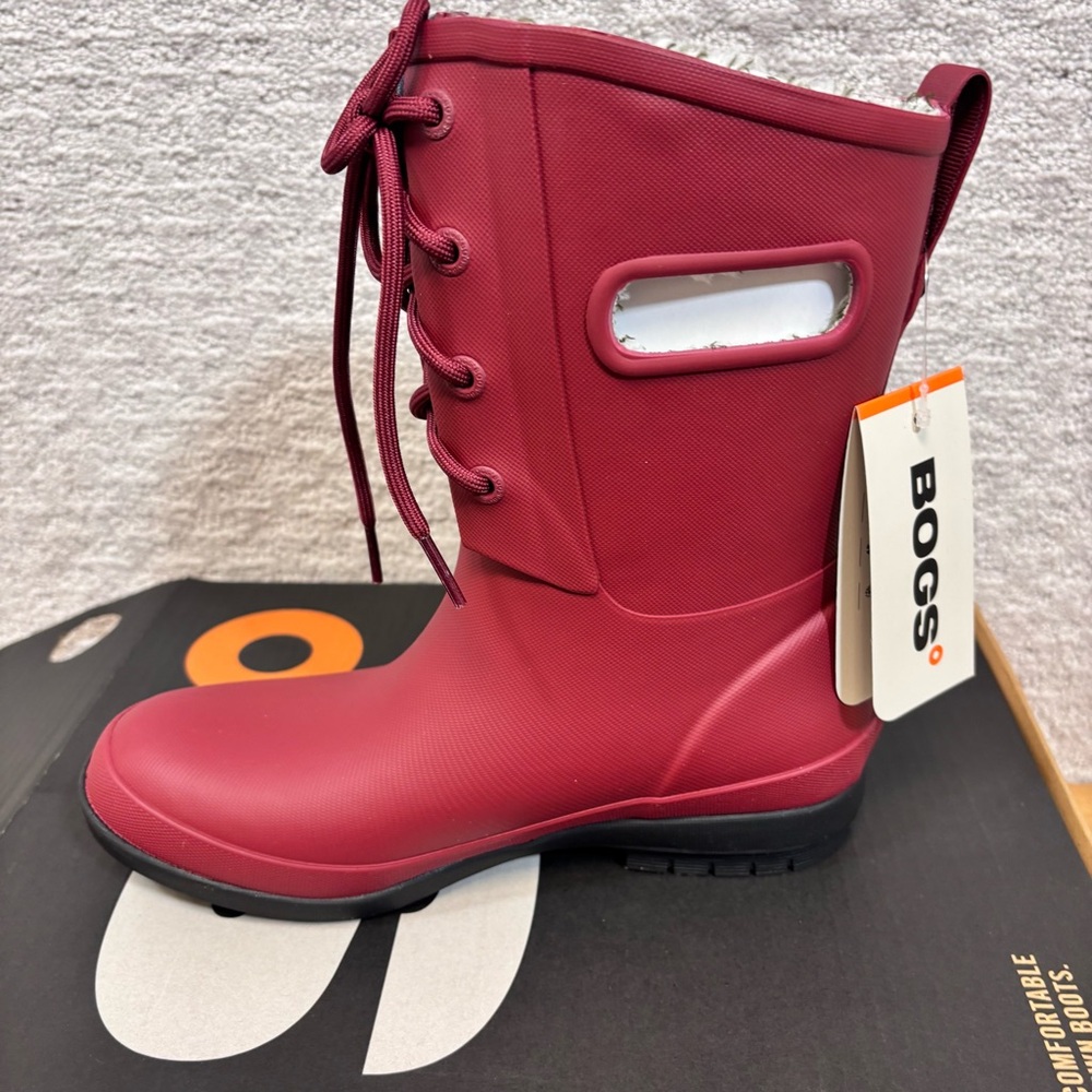 Bogs Amanda ll Lace Cranberry Women's Sz 6 Waterproof Boots Rated To -13